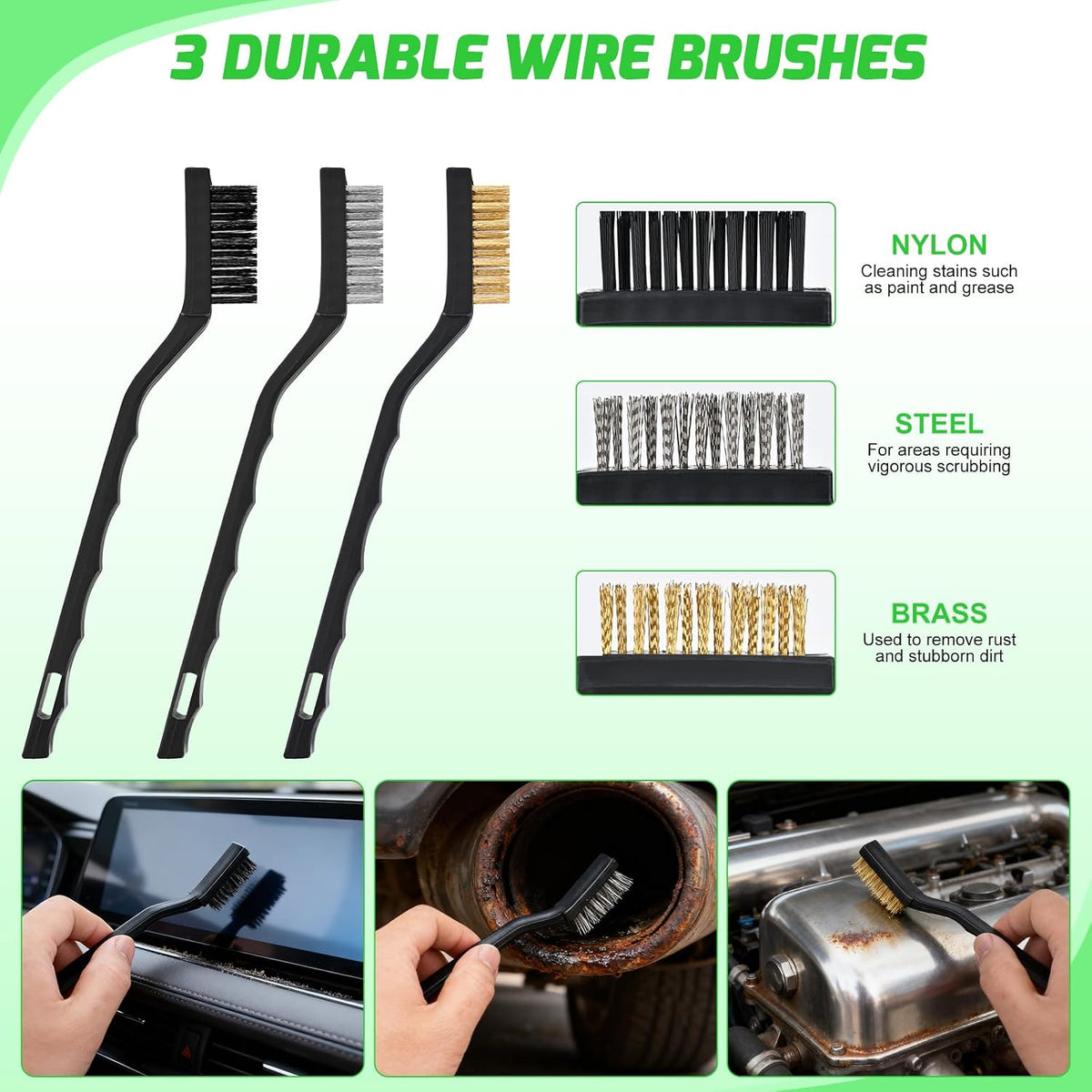 15PCS Car Detailing Kit - Interior & Exterior Deep Cleaning Tools